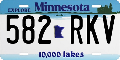 MN license plate 582RKV