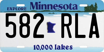 MN license plate 582RLA