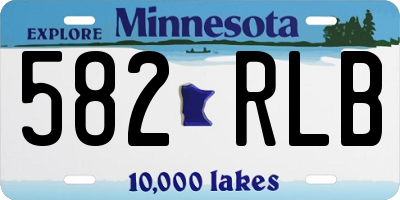 MN license plate 582RLB