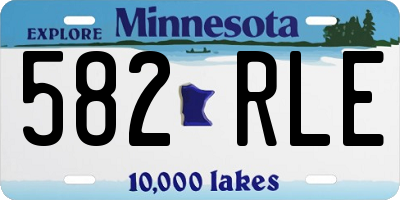 MN license plate 582RLE