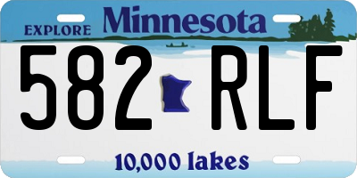 MN license plate 582RLF