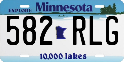 MN license plate 582RLG