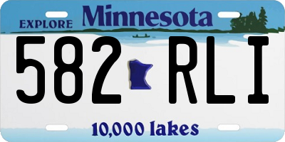 MN license plate 582RLI
