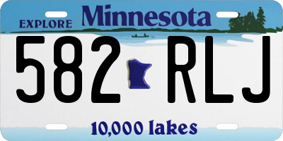 MN license plate 582RLJ