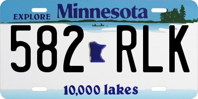 MN license plate 582RLK