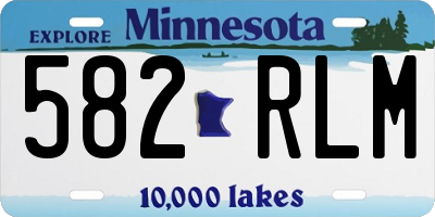 MN license plate 582RLM