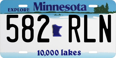 MN license plate 582RLN