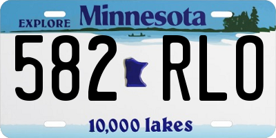 MN license plate 582RLO