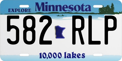 MN license plate 582RLP