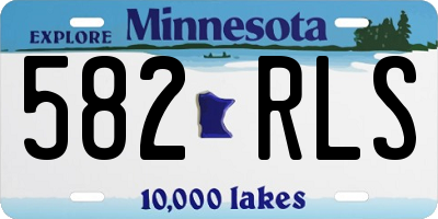 MN license plate 582RLS