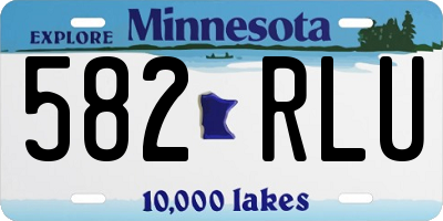 MN license plate 582RLU