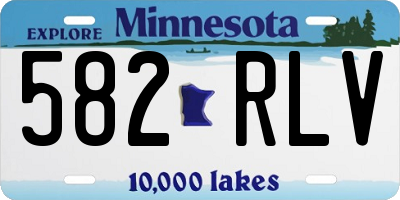 MN license plate 582RLV