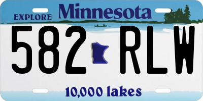 MN license plate 582RLW