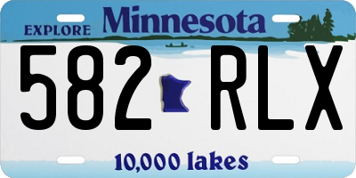 MN license plate 582RLX