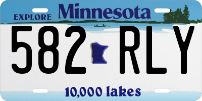 MN license plate 582RLY