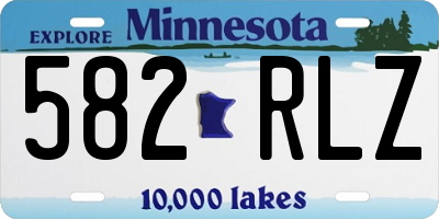 MN license plate 582RLZ