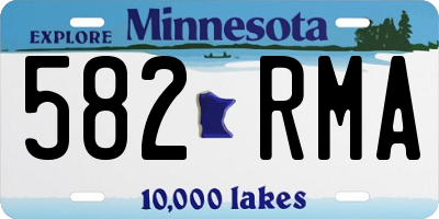 MN license plate 582RMA