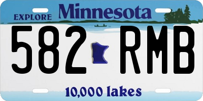 MN license plate 582RMB