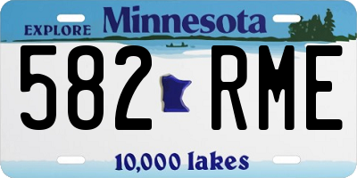 MN license plate 582RME