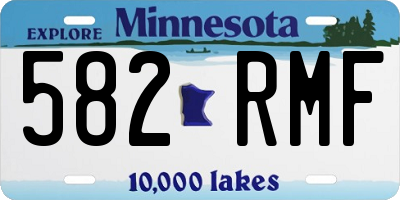 MN license plate 582RMF