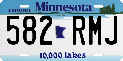 MN license plate 582RMJ