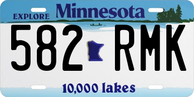 MN license plate 582RMK