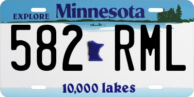 MN license plate 582RML