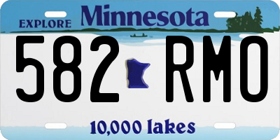 MN license plate 582RMO