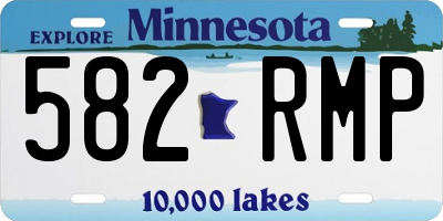 MN license plate 582RMP