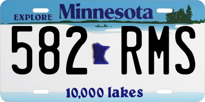 MN license plate 582RMS