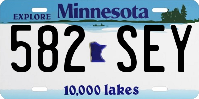 MN license plate 582SEY
