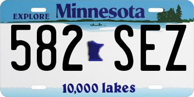 MN license plate 582SEZ