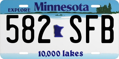 MN license plate 582SFB
