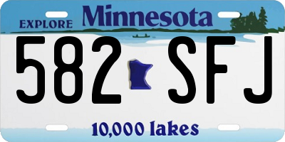 MN license plate 582SFJ