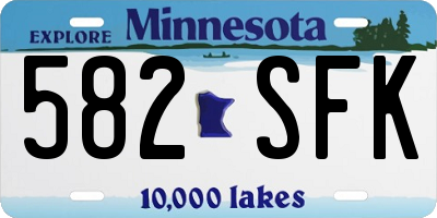 MN license plate 582SFK