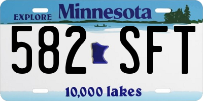 MN license plate 582SFT