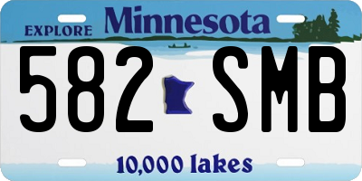 MN license plate 582SMB