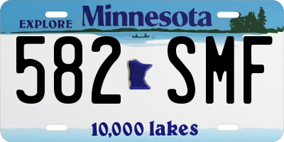 MN license plate 582SMF