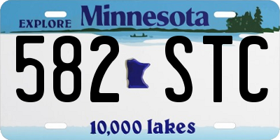 MN license plate 582STC