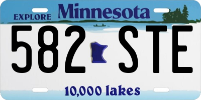 MN license plate 582STE