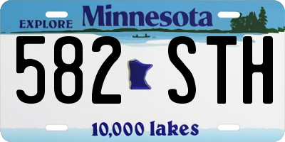 MN license plate 582STH