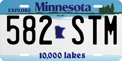 MN license plate 582STM