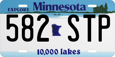 MN license plate 582STP