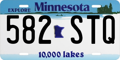 MN license plate 582STQ