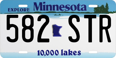 MN license plate 582STR