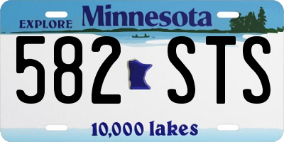 MN license plate 582STS
