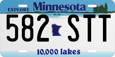 MN license plate 582STT