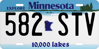 MN license plate 582STV