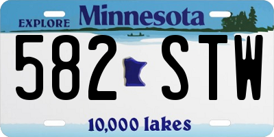 MN license plate 582STW