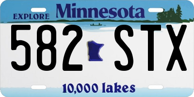MN license plate 582STX